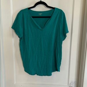 LOFT Turquoise Short Sleeve Top